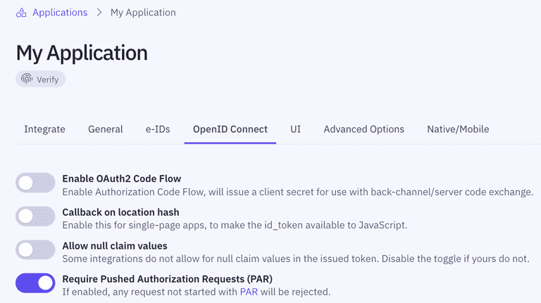 Require PAR toggle image